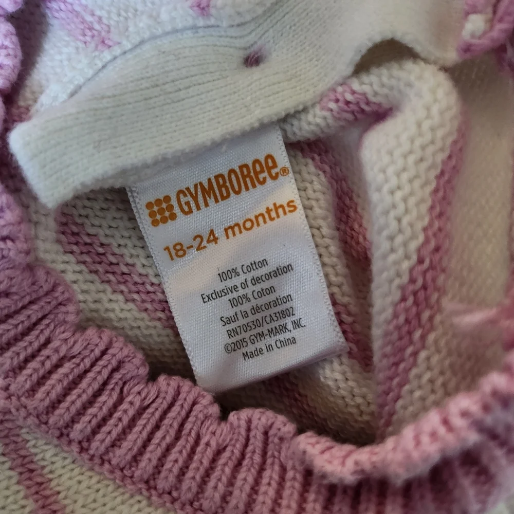 Gymboree Knit Baby Deer Stripe Dress 18 to 24M
